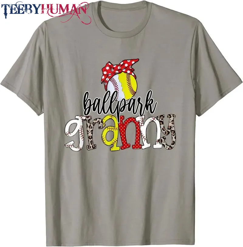 Ballpark Granny Leopard Baseball Softball Granny Mom Bandana Unisex Tee Hoodie Classic T Shirt 1662619330508