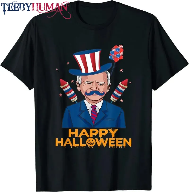 Biden Confused Hppay Halloween Merry 4Th Of July Fireworks Unisex Tee Hoodie Classic T Shirt 1662619065231