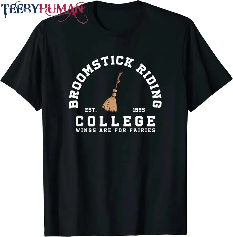 Broomstick Riding College Witchcore Aesthetic Unisex Tee Hoodie Classic T Shirt 1662620006375