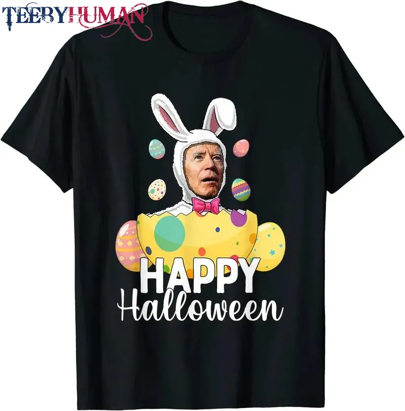 Bunny Biden Costume Happy Halloween Confused Easter Unisex Tee Hoodie Classic T Shirt 1662619972276