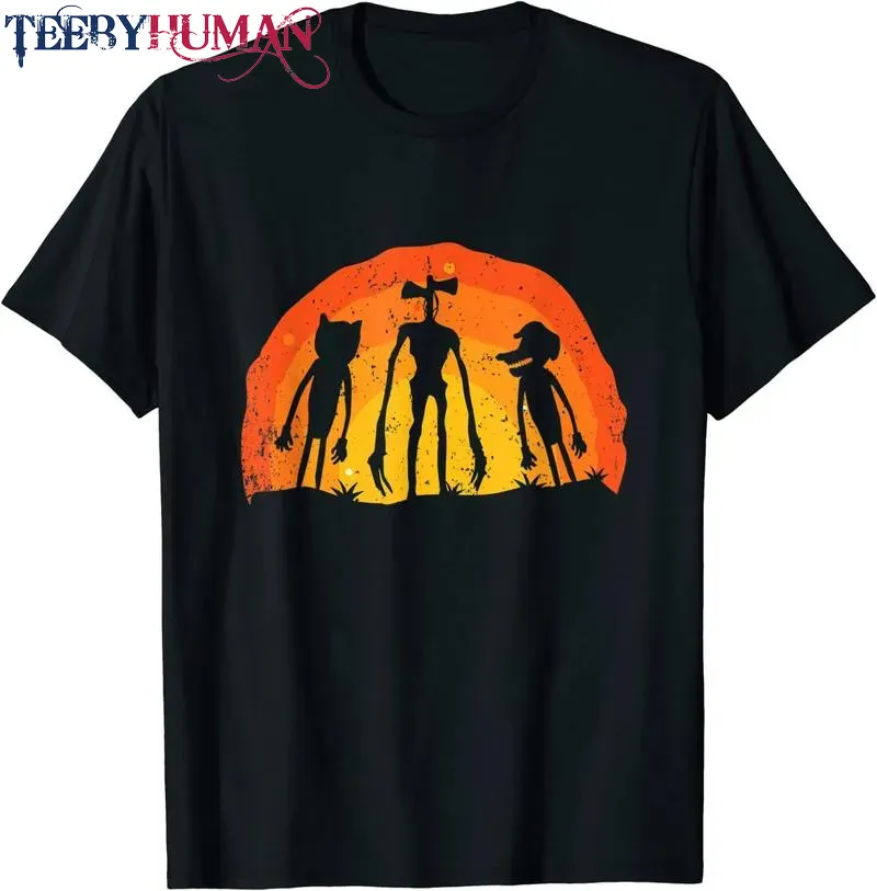 Cartoon Dog Cartoon Cat Age And Siren Head Costume For Kids Boys Creepy Halloween Unisex Tee Hoodie Classic T Shirt 1662619722641