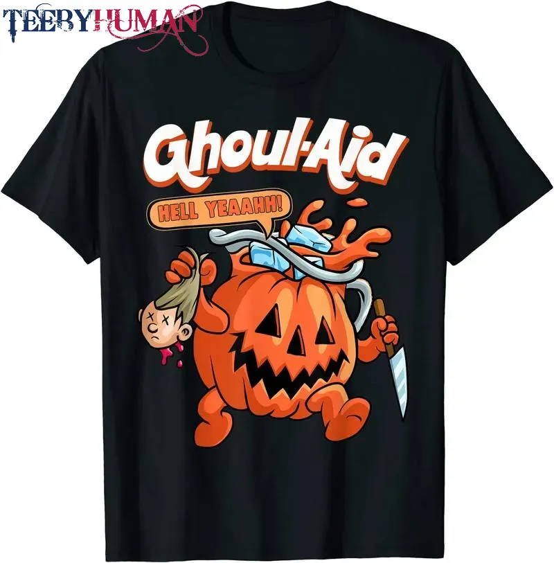 Cool Ghoul Aid Funny Ghoul Pumpkin Cute Meme Halloween Unisex Tee Hoodie Classic T Shirt 1662618965652