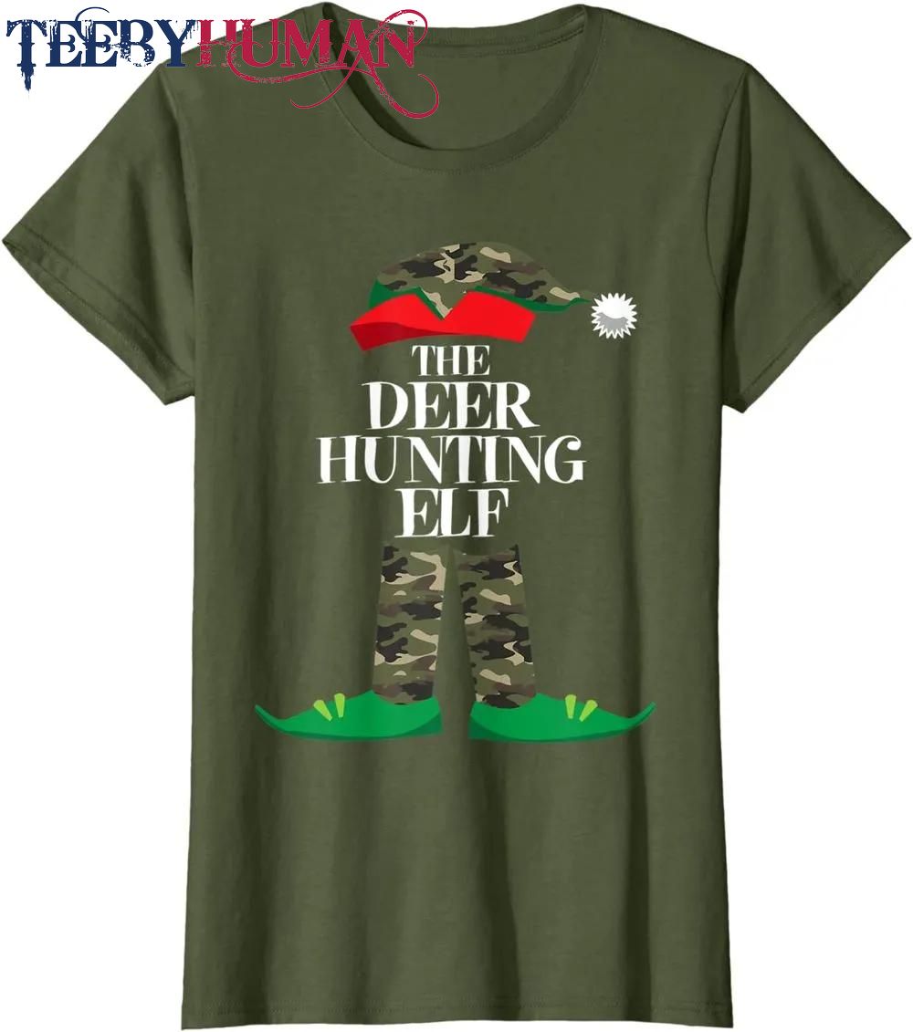 Deer Hunting Elf Matching Group Family Elf Christmas Pajama Classic T Shirt Unisex Hoodie Sweatshirt 1661508630850