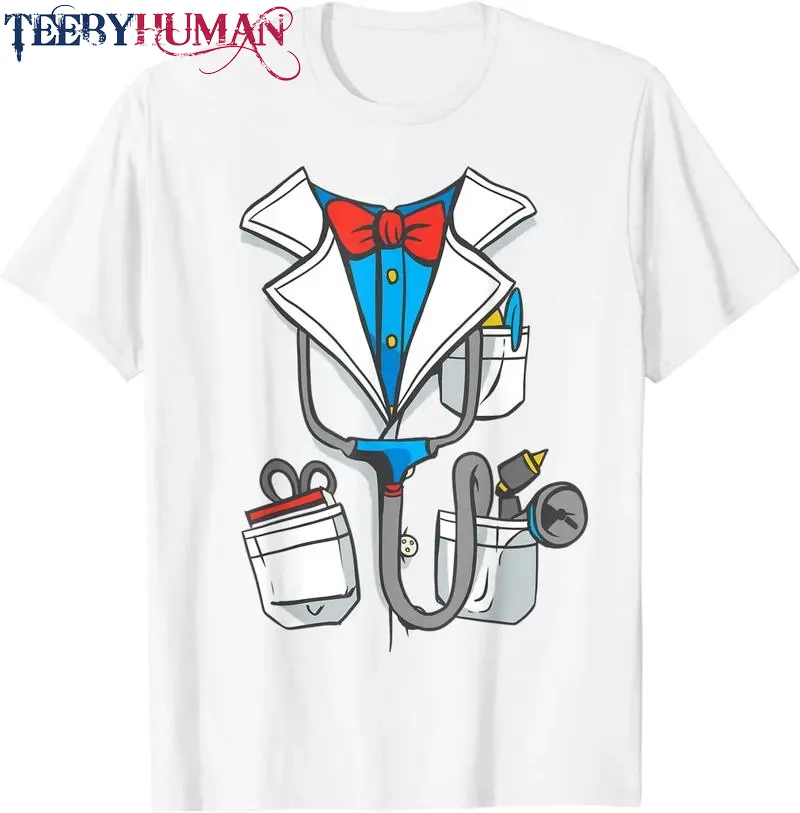 Doctor White Lab Coat Halloween Kids Costume Unisex Tee Hoodie Classic T Shirt 1662619654479