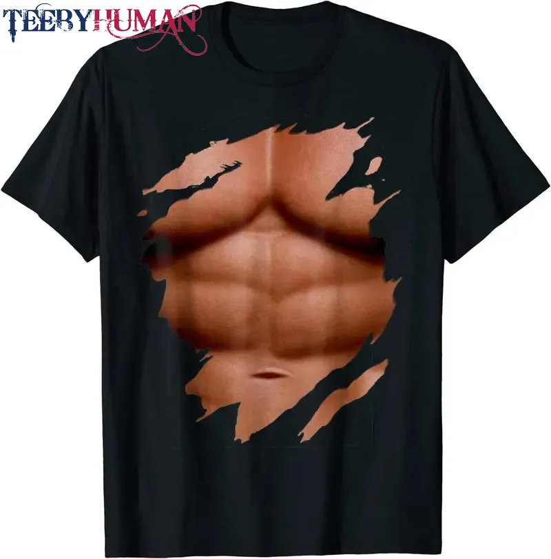 Fake Muscle Under Halloween Costume Best Mens Abs Unisex Tee Hoodie Classic T Shirt 1662619134900