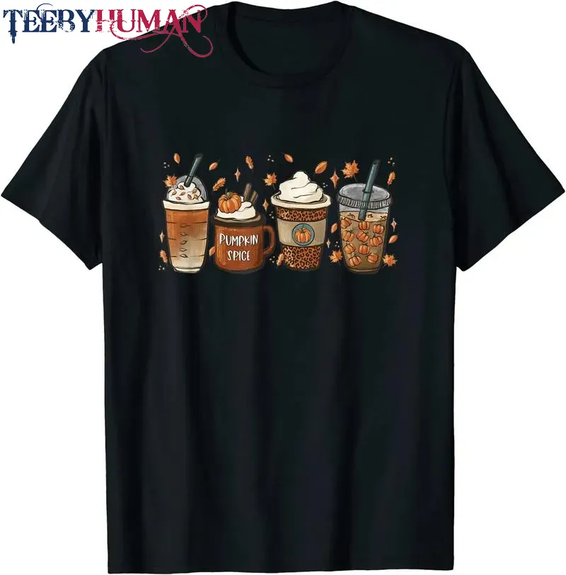 Halloween Coffee Pumpkin Latte Spice Coffee Love Fall Season Unisex Tee Hoodie Classic T Shirt 1662664859794