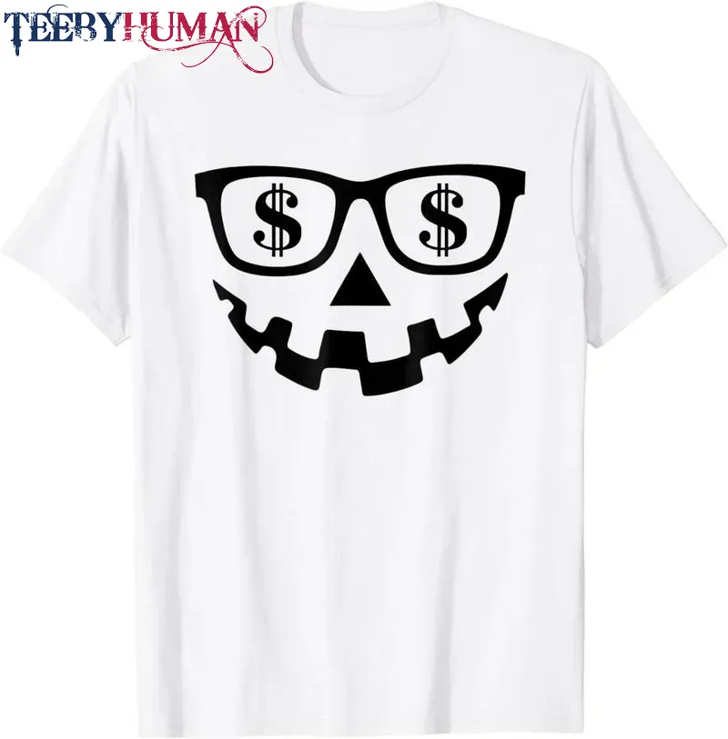 Halloween Pumpkin Jack O Lantern Eyelashes Leopard Glasses Unisex Tee Hoodie Classic T Shirt 1662664649410