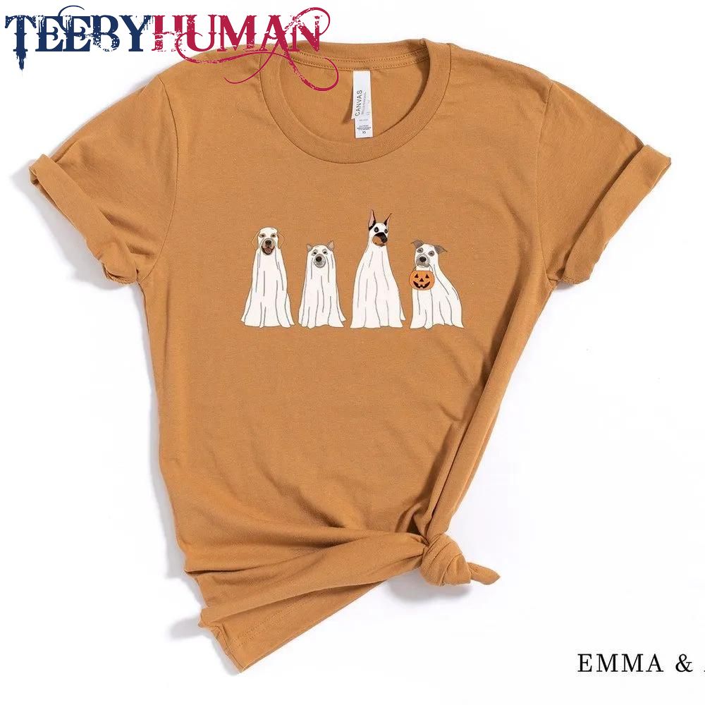Halloween Shirt Halloween T Shirt Halloween Dog Shirt Dog Lovers Shirt Fall Shirts Ghost Shirt Ghost Dog Shirt Trick Or Treat Shirt 1660553707212