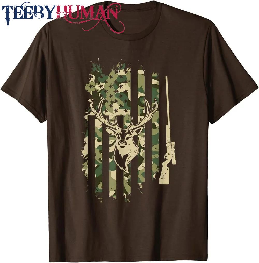 Mens Deer Hunter Deer Head Camouflage America Flag Deer Hunting Classic T Shirt Unisex Hoodie Sweatshirt 1661511198199