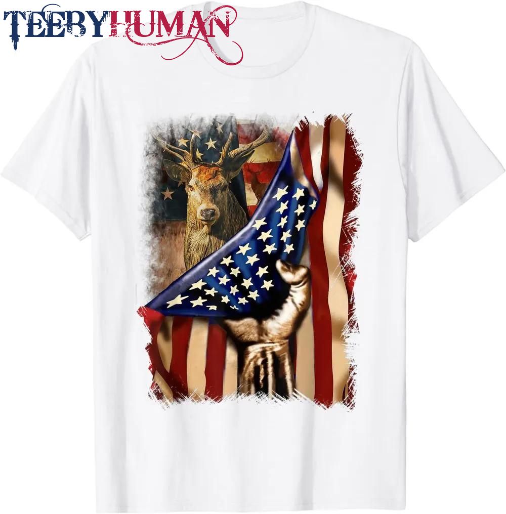 Mens Deer Hunting Father s Day American Flag Hunters 4th Of July Classic T Shirt Unisex Hoodie Sweatshirt 1661511128254