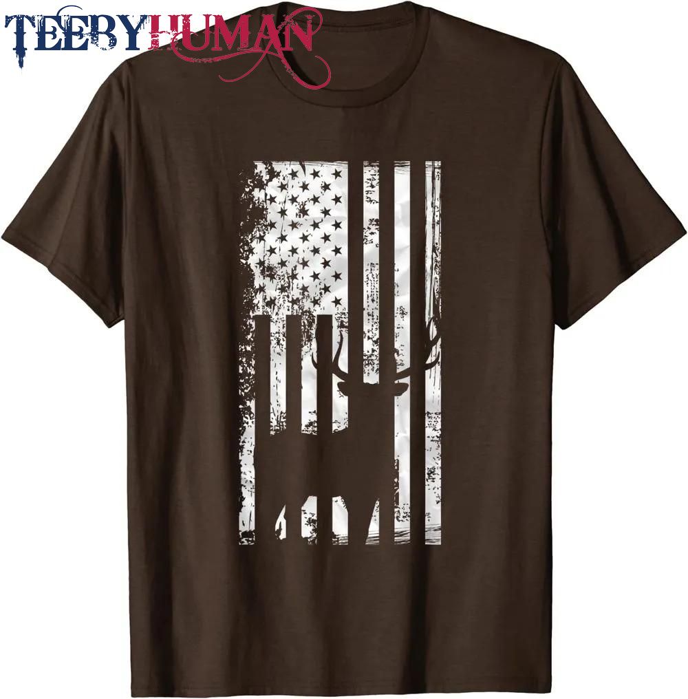 Mens Deer Hunting Flag Patriotic Deer Hunter Classic T Shirt Unisex Hoodie Sweatshirt 1661511119382