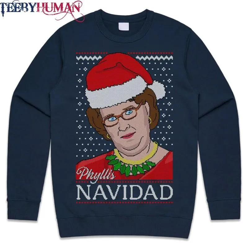 Phyllis Navidad Christmas Jumper Sweatshirt Xmas Michael Scott Us Office Tv Show Funny 1663643044527