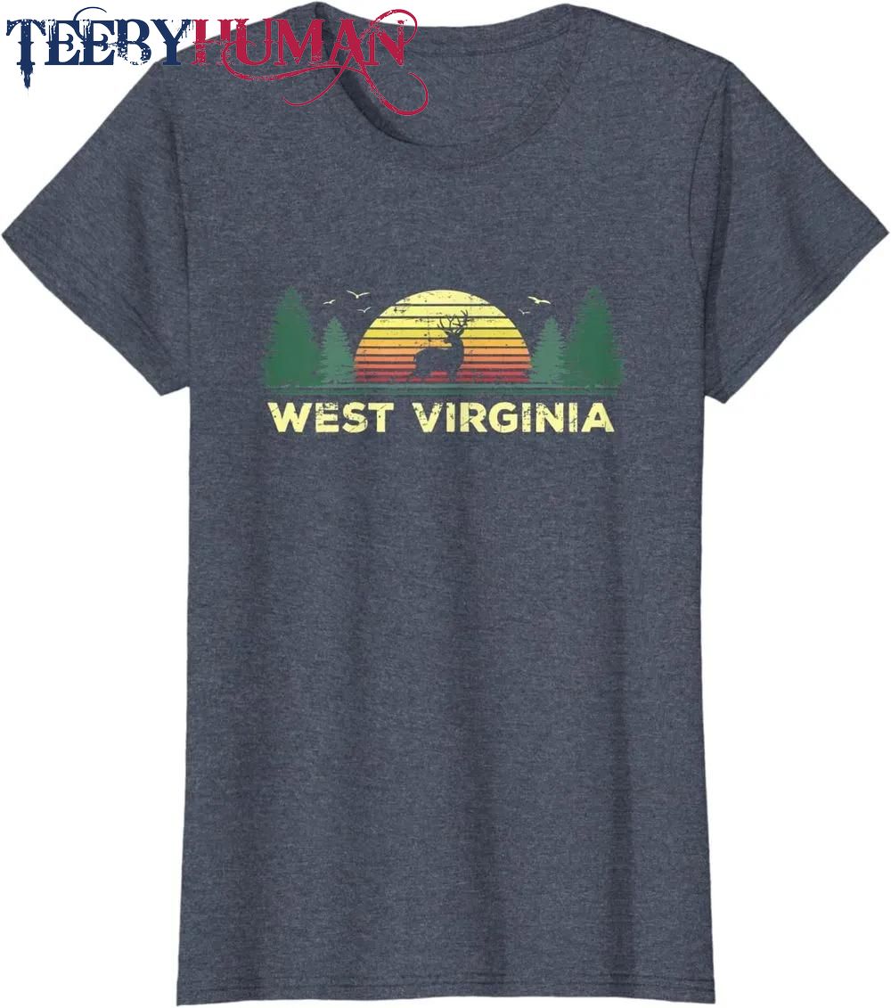 West Virginia Vintage Deer Hunting Sunset Souvenir Classic T Shirt Unisex Hoodie Sweatshirt 1661511266929